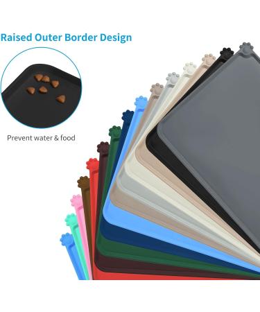 Buy Audwud Silicone Waterproof Pet Feeding Mat - Anti-Slip Dog & Cat Bowl Mat 71x46 cm - Durable Black Design for Easy Cleanup - Buy Online on GoSupps.com