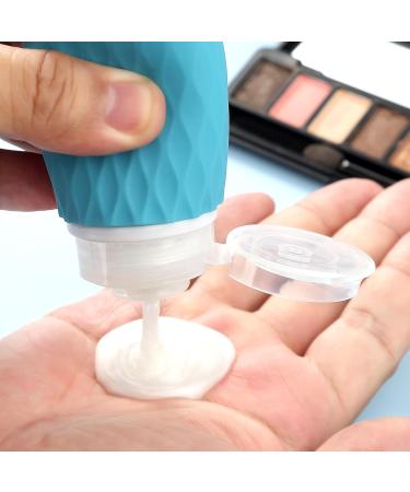 Gemice Silicone Travel Bottles Set - 90ml Leak-Proof & BPA-Free Cosmetic Containers for Shower Gel & Lotion - 4-Pack Ideal for Travel - Buy Online on GoSupps.com