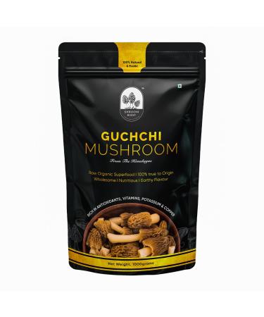 Shroom Boost Gucchi Mushroom | Kashmiri Morel Mushrooms | Nutrient-Rich Heart-Healthy and Versatile Culinary Delight | 100% Natural and Organic | Organic Dried Morchella Conica Mushroom| 1kg Grams