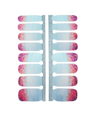 My nails nail foils Summer Wiese I 16 Ultra-D nne nail polish strips red/blue I self-adhesive premium nail art wraps i adheres to natural and lacquered acrylic gel & shellac nails