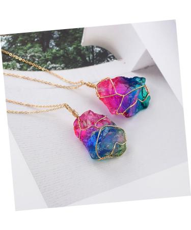 OFFSCH Womens Necklaces Chakra Healing Charm Necklace Women Stone Necklace Pendant Miss Natural Stone - Buy Online on GoSupps.com