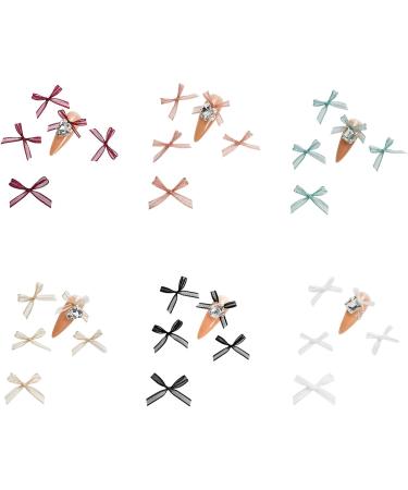 10x/Set Organza Bowknot Nail Black White Nails Art Nails Art Decoration Nail Supplies For Salons 10x Nail Nails Art Champagne Organza Bowknot Nail - Buy Online on GoSupps.com