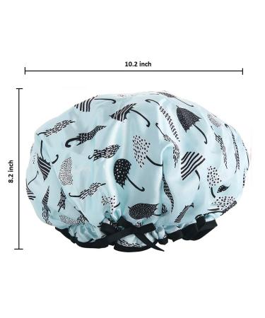 Buy Adjustable 3 Pack Waterproof Shower Caps for Women | Double Layer Swimming Caps - Multicolor - Buy Online on GoSupps.com