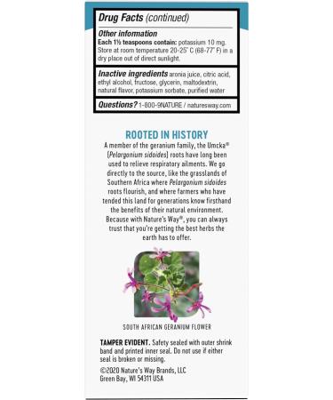 Nature's Way Umcka ColdCare Children's Cherry Syrup - Kids 6+ - 4 oz - Buy Online on GoSupps.com