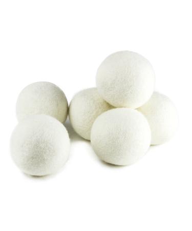 (Upgraded) SnugPad XL Size Wool Dryer Balls Natural Fabric Softener & 100% Organic Premium New Zealand Wool, Reduce Wrinkles & Save Time, Baby Safe & Hypoallergenic, White 6Count 6 Count (Pack of 1) - Buy Online on GoSupps.com