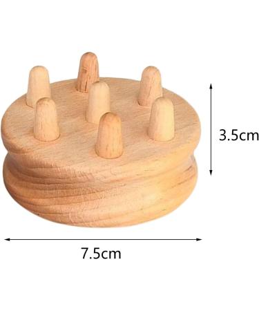 Colcolo Wooden Massage Body Brush - 7 Pearl Manual Gua Sha Tool for Back Legs & Body Contouring | International Shipping Available - Buy Online on GoSupps.com