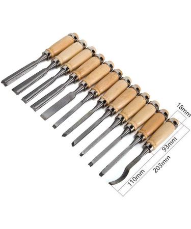 Chiyuehe Professional Wood Carving Chisel Set - 12 Piece Sharp Woodworking Tools w/Carrying Case - Great for Beginners - Buy Online on GoSupps.com