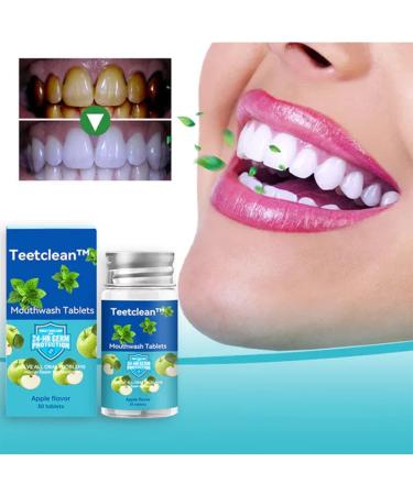 TeetClean Mouthwash Tablets - All Natural Probiotic Herbal Whitening & Restorative Peach Flavor - Buy Online on GoSupps.com