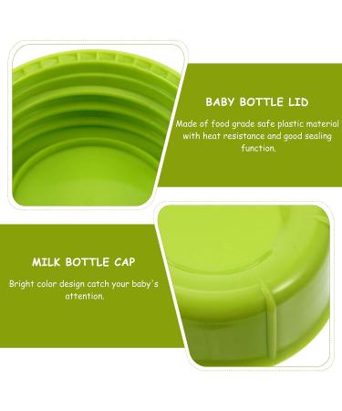 10pcs Green Baby Milk Bottle Lids Cover for Mam Bottles, Breast Pump, Feeding Cup - Storage Holder for Newborns - Breastfeeding Covers - Buy Online on GoSupps.com