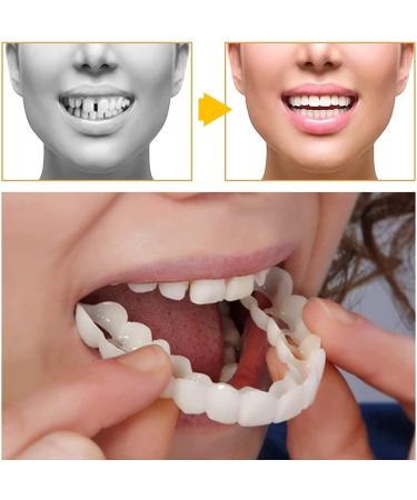 Denture Teeth Temporary Snap On Veneers for Men and Women - 2 PCS | Cover Imperfections, Fix Smile Confidence with No Pain or Drilling - Buy Online on GoSupps.com