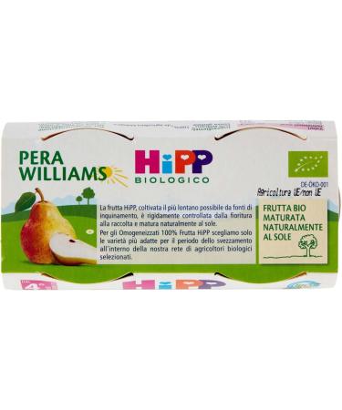 Hipp Homogenized Williams Pear 100% Organic 2 x 80g - Buy Online on GoSupps.com