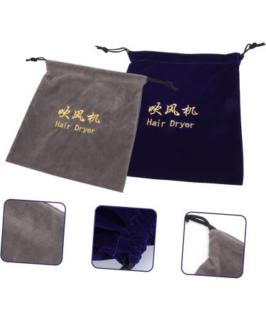 FOMIYES 4 Pcs Storage Bag Drawstring Hair Dryer Pouch Travel Jewelry Bag Portable Hair Dryer Case Velvet - Buy Online on GoSupps.com