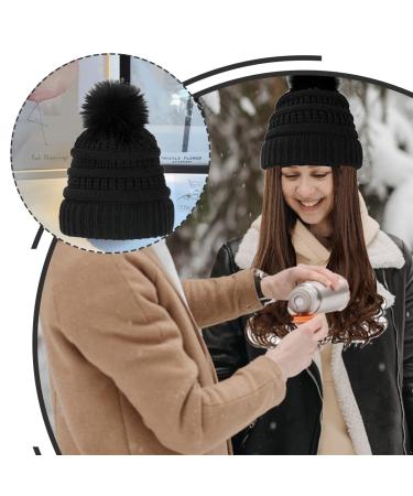 Shop Corrugated Curly Hair Extensions: Warm Knitted Pom Cap with Synthetic Hair for Women | International Shipping Available - Buy Online on GoSupps.com