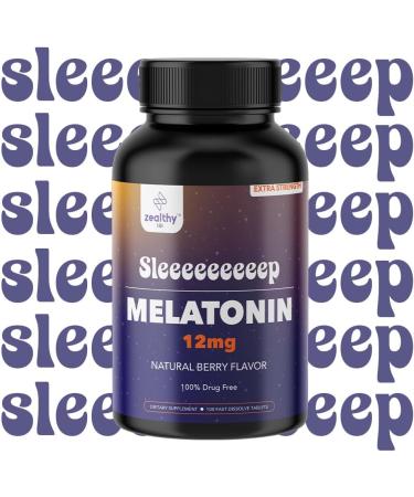 Zealthy Life Gut Health & Sleep Support Bundle Organic Psyllium Husk Capsules Natural Fiber Supplement for Digestive Health & Regularity (250 Ct) + Extra Strength Melatonin 12mg Fast Dissolve Table - Buy Online on GoSupps.com