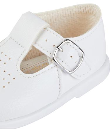 Baypods Toddler Shoes | Hard Sole First Walking Shoes for Baby Boys & Girls | Anti-Slip Sole | White | 3 UK Child - Buy Online on GoSupps.com
