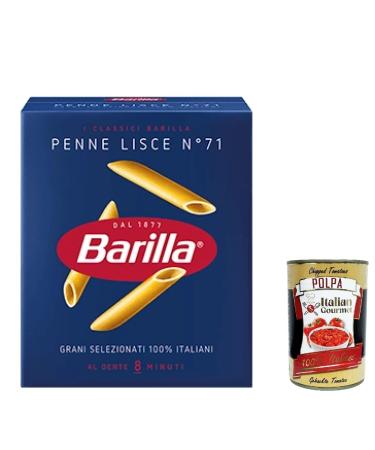 Barilla 5 x Pasta Penne list no 71 100 Italian noodles 500 g Pack + Italians Gurmet Polpa 400g
