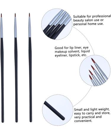 PLAFOPE 4pcs Fine Eyeliner Brush Makeup Eyeliner Wand Travel Makeup Brush Makeup Eye Tool Lip Liner Fiber - Buy Online on GoSupps.com