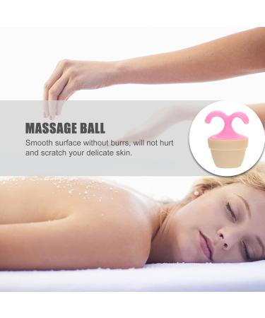 LALAFINA 2 STK Rollerball Massage Device | Manual Back Massage & Palm Body Roller | Portable Muscle Relief | Pink 6.5x5cm - Buy Online on GoSupps.com