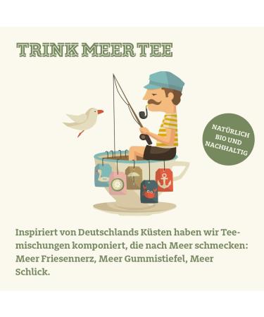  TRINK MEER TEE Drink More Tea SMOOTH WAVES - Organic Green Tea | highly aromatic | Organic Sencha with mango peach flavors and marigold blossoms | flavored loose Sencha tea in a pretty tea tin | Gift | 120g - Buy Online on GoSupps.com