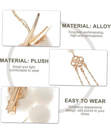 minkissy 1 pair fringe clip hair accessory for women pearl hair accessories hairpins hair for women crystal hair barrettes crystal hair clip womens hair accessories side hairpin set - Buy Online on GoSupps.com