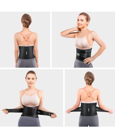 Utoo Back Brace for Low Back Pain with Removable Lumbar Pad Adjustable Women and Man Lumar Support Belt for Heavy Lifting Back Support Belt with 7 Stays to relief Sciatica Pain Herniated Disc Black-L - Buy Online on GoSupps.com