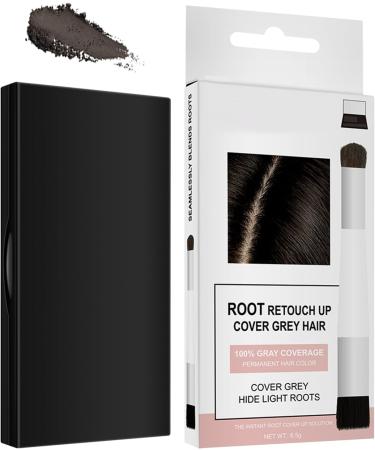 Mimoqk Hair Root Powder 65 g Bald Concealer Hair Filaments Cover Up Use Scalp Solution Instant Fuller Thicker Look Gray Cover for Men Women Multicolored Dark Brown - Buy Online on GoSupps.com