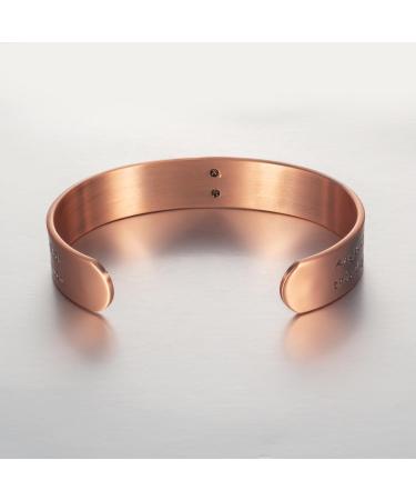 Enermagix Copper Magnetic Cuff Bands for Men & Women - 99.9% Pure Copper Strong Magnets Stylish Hardship Bracelet - Buy Online on GoSupps.com