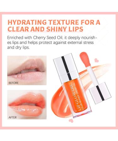 GL-Turelifes Plumping Lip Gloss Oil | Hydrating & Tinted Balm | Transparent Lip Oil | Long-Lasting Nourishing Formula | Non-Sticky Glitter Shine | Primer Lip Tint (007Raspberry) - Buy Online on GoSupps.com