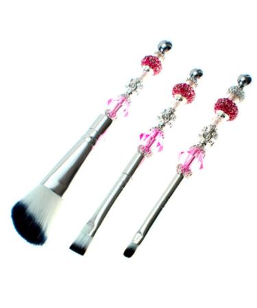 Buy Silver Beadable Makeup Brushes - Set of 5 for DIY Cosmetic & Silicone Beads | Bulk Eyeshadow & Foundation Tools - Buy Online on GoSupps.com