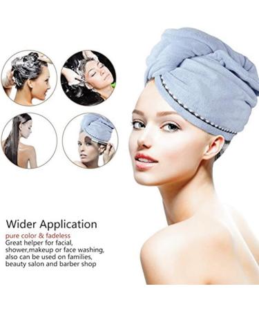CAIHONG HAARTURBAN Microfiber Towel Hair Set - Super Absorbent Turban Towels with Button for Long Hair | Quick-Dry Headscarf Towel (Blue Pink) - Shop Internationally! - Buy Online on GoSupps.com