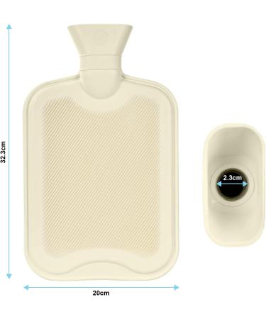 Vicloon Hot Water Bottle 2L Hot Water Bag with Cover Soft Fluff Baby Hot Water Bottle Provide Warmth and Comfort for Neck Waist Gift for Birthday Christmas Father's&Mother's Day(Wine Red) - Buy Online on GoSupps.com