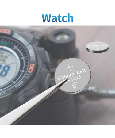CR1216 Watch Battery 3V Lithium Button Cell Coin Batteries 1216 Battery for Timex Watch Led Lights 10pcs - Buy Online on GoSupps.com