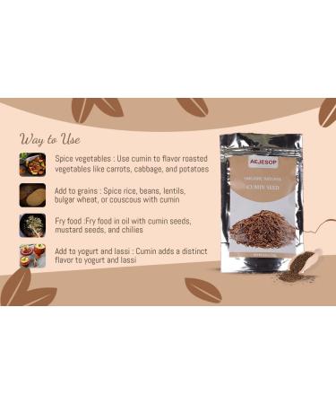 AEJESOP Organic Cumin Seeds (Jeera) - 100g - Buy Online on GoSupps.com