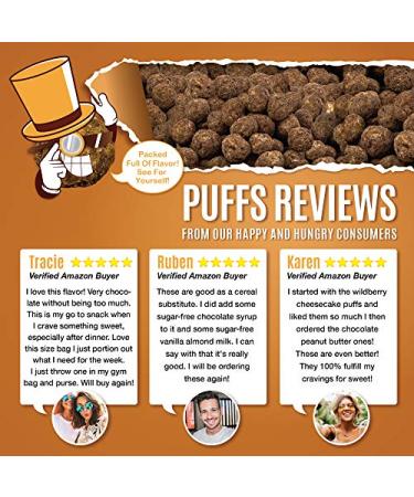 Keto Protein Puffs | Low Carb, High Protein Snack | Gluten & Grain Free, Keto-Friendly - Peanut Chocolate Crunch Flavor - Buy Online on GoSupps.com
