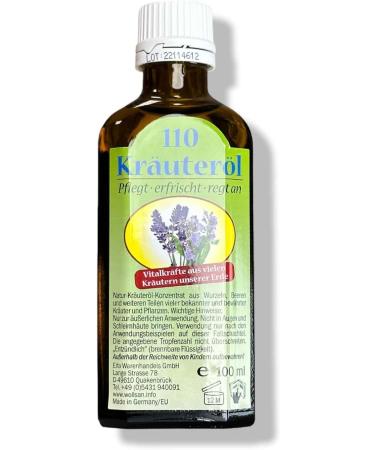 Herbal Oil 110 - 100% Natural Invigorating Body Massage & Care Formula | Strong Aromatherapy Oil for Wellness - Buy Online on GoSupps.com