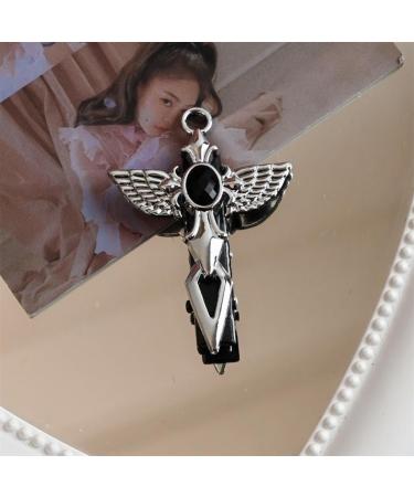 JSGHGDF Hair Clip for Teens Girl Gothics Hairclip Pin Clip Metallic Hair Barrettes for Women Side Black - Buy Online on GoSupps.com