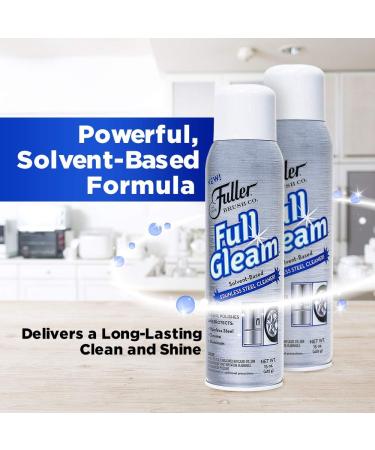Fuller Brush Full Gleam Stainless Steel Cleaner - Chrome & Aluminum Conditioner Spray - 15 Ounce - For Pots, Pans, Cooktops, & Appliances - Easy Clean & Polish for Home & Business - Buy Online on GoSupps.com