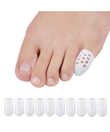 10 pieces-breathable gel toe protection ideal for padding the toes and pain relief for corns blisters missing or ingrown toenails for women and men