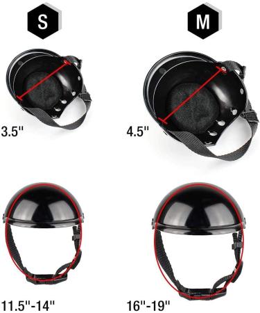 Lesypet Dog Helmet for Cats & Small Dogs | Black Safety Hat for Biking & Cycling | S - 4 Diameter - Buy Online on GoSupps.com
