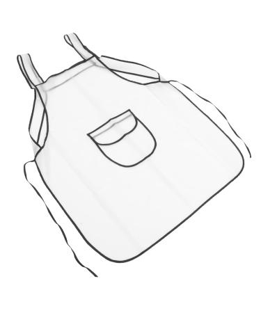 Ipetboom nail polish dress uniform hair dye major white Work baking oil supplies tpu hair stylist apron salon hair stylist apron hairstylist aprons for men decorate man apron bib 74x66cm White