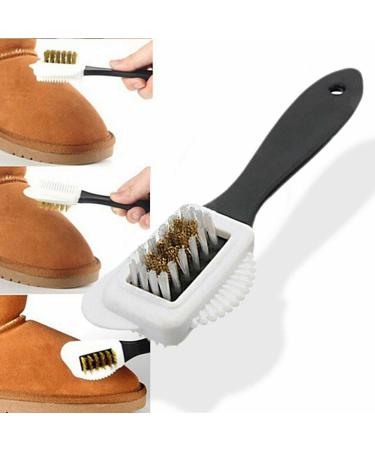 SUEDE & NUBUCK CLEANING SHOE BRUSH - Boots Cleaning Kit Protector/Leather Vinyl Brush For Handbag Clothing Jackets/Plastic Handle Nubuck Brush/Suede Shoe Cleaner Protector Brush/Shoe Restorer - Buy Online on GoSupps.com