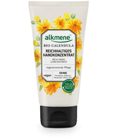 Alkmene hand concentrate with organic calendula - rich hand cream for very dry hands & cracked hands - vegan cream without silicones parabens mineral oil pegs SLS & SLES (1x 75 ml) 1 piece