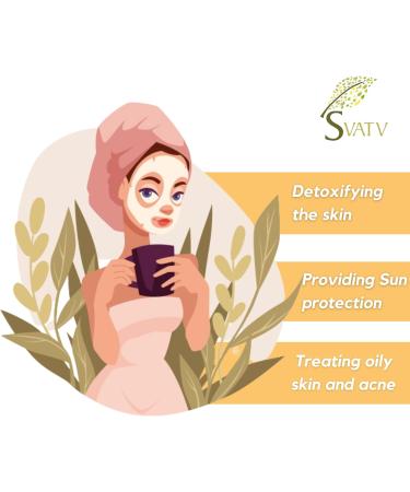 SVATV Bentonite Clay Powder Natural Face Packs and Face Mask Formulations Nourishes Exfoliants Soft & Glowing Skin and Detoxifies Face Mask Skin Care - 227g - Buy Online on GoSupps.com