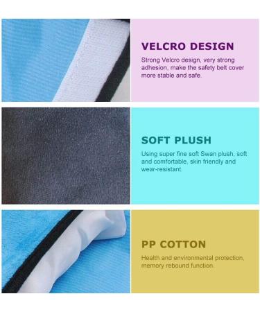 MHwan Super Soft Cotton Seat Belt Pads 2 PCS - Head and Neck Support for Child & Adult, Blue & Gray Seatbelt Strap Cover - Buy Online on GoSupps.com