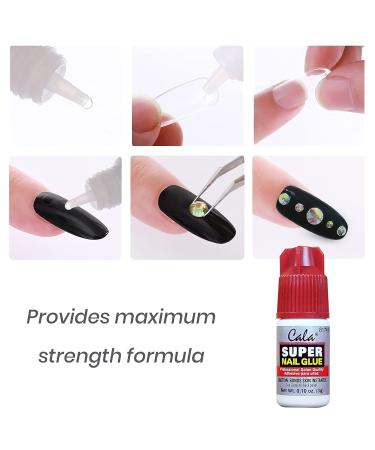 Cala Super Nail Glue Professional Salon Quality | Quick and Strong Nail Liquid Adhesive 1 Bottle - Buy Online on GoSupps.com
