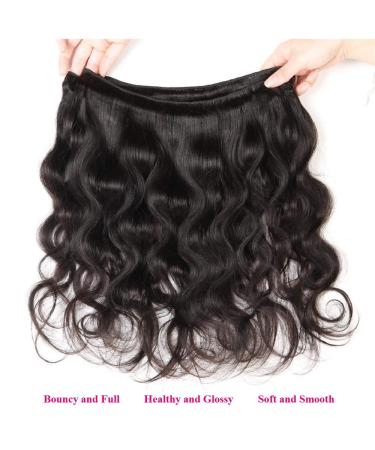 10A Brazilian Body Wave Human Hair Bundles 18 20 22 Inch Remy Virgin 3 Bundles - Black 1B - Buy Online on GoSupps.com