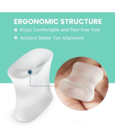 Welnove Upgraded Gel Toe Separators - Aloe Vera Infused Silicone Bunion Corrector - 14 Pack - Buy Online on GoSupps.com