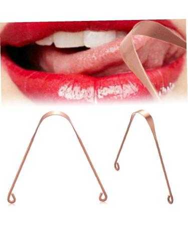TOSSPER Copper Tongue Cleaner - Non-Gagging Metal Tongue Brush for Dental Oral Care - Unisex Tongue Hygiene Tool - Buy Online on GoSupps.com