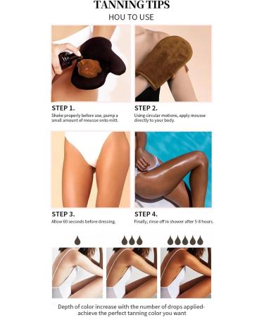 Tanning Mousse Skin Moisturising Self Tanner Cream Sunless Tan Lotion 100g for Home Travel - Buy Online on GoSupps.com
