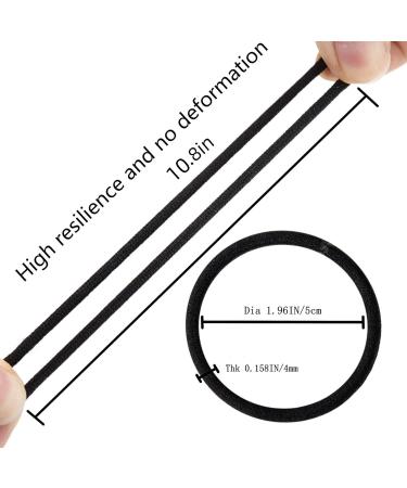 Aigee 120 Pcs Black Hair Ties - Elastic Rubber Bands for Medium to Thick Hair - No Damage Ponytail Holders for Women, Men, and Girls - Ideal for Long Lasting Braids - Buy Online on GoSupps.com